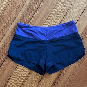 Navy Blue and Purple Lululemon Shorts